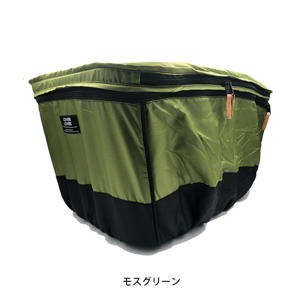 アサヒ 自転車カゴカバー COVERS LOVERS 後バスケットカバー 2段式 (大型対応) モスグリーン
