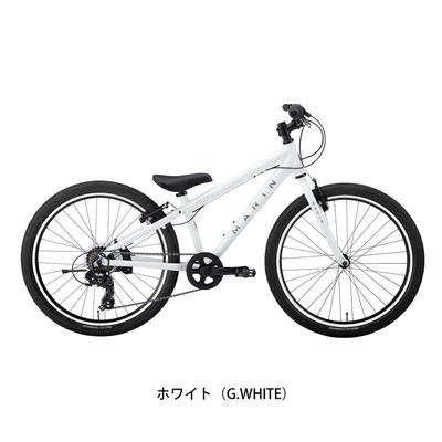 MARIN DONKY JR 24キッズサイクル ホワイト 前面バスケット付き マリン DONKY JR24 2024 子供自転車 24インチ 6段変速 [24 DONKY JR24