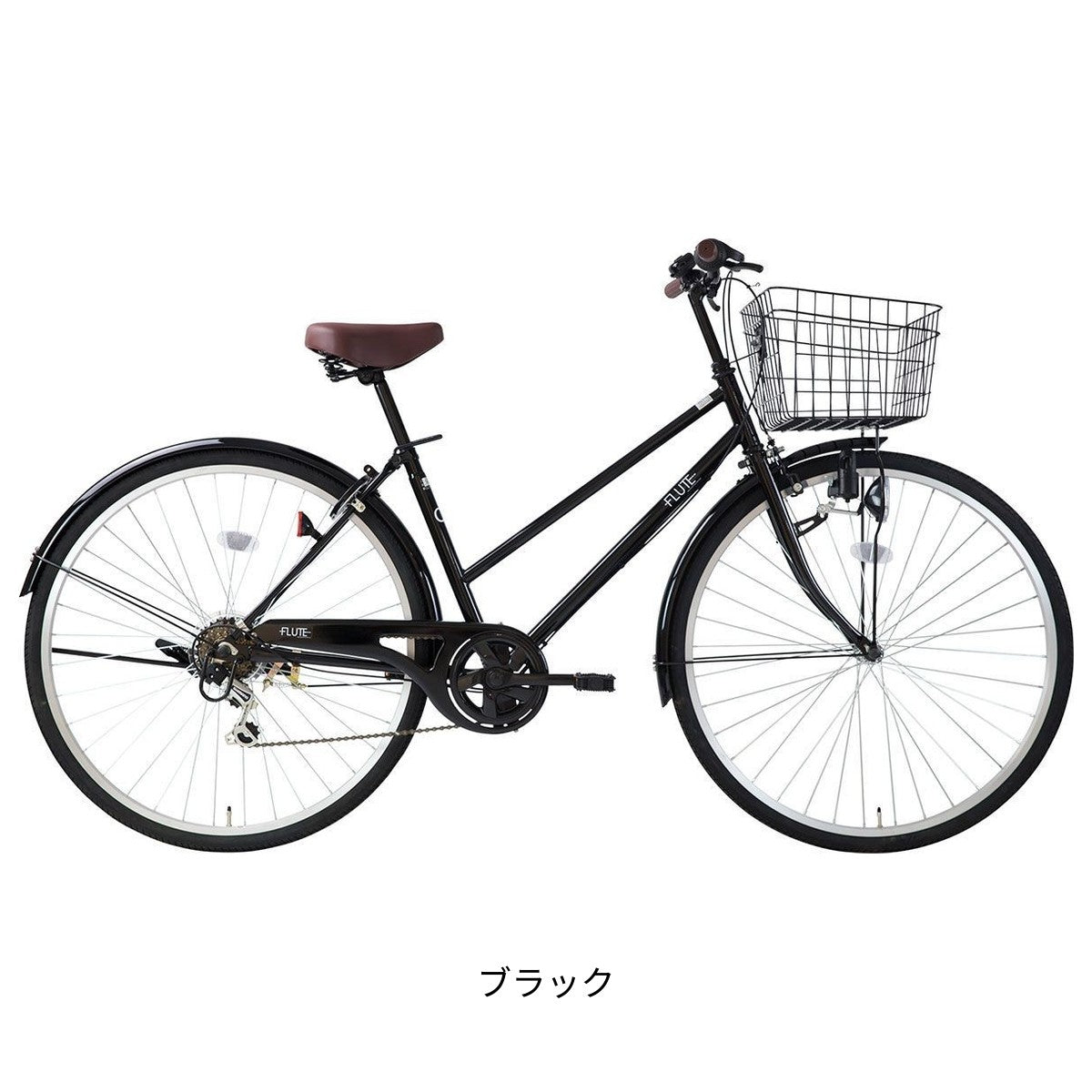 ママチャリ シティ 自転車 フルート276 サイクルスポット 27インチ 6段変速 ダイナモライト サイクルスポットオリジナル CHJ-B276W-11B