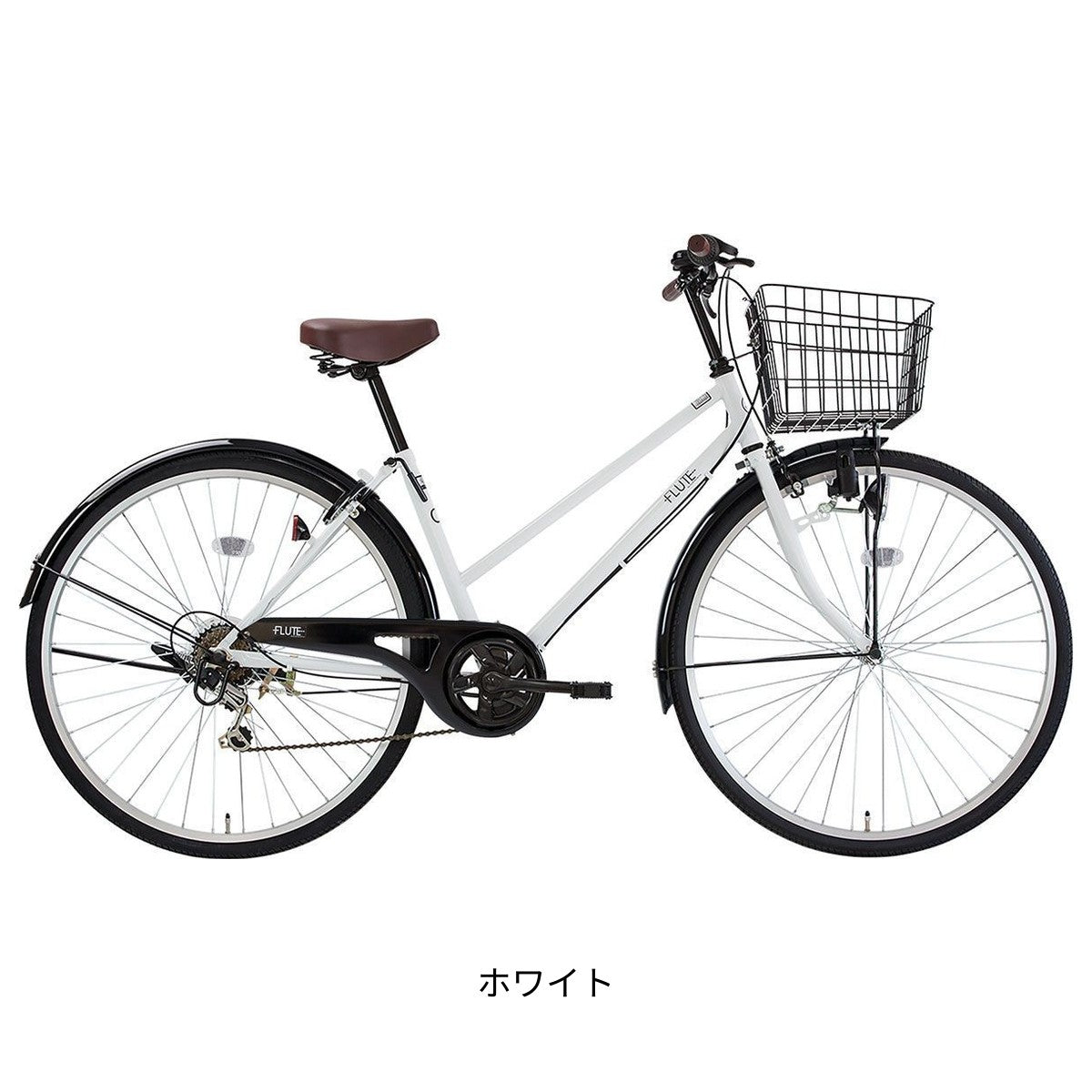 ママチャリ シティ 自転車 フルート276 サイクルスポット 27インチ 6段変速 ダイナモライト サイクルスポットオリジナル CHJ-B276W-11B