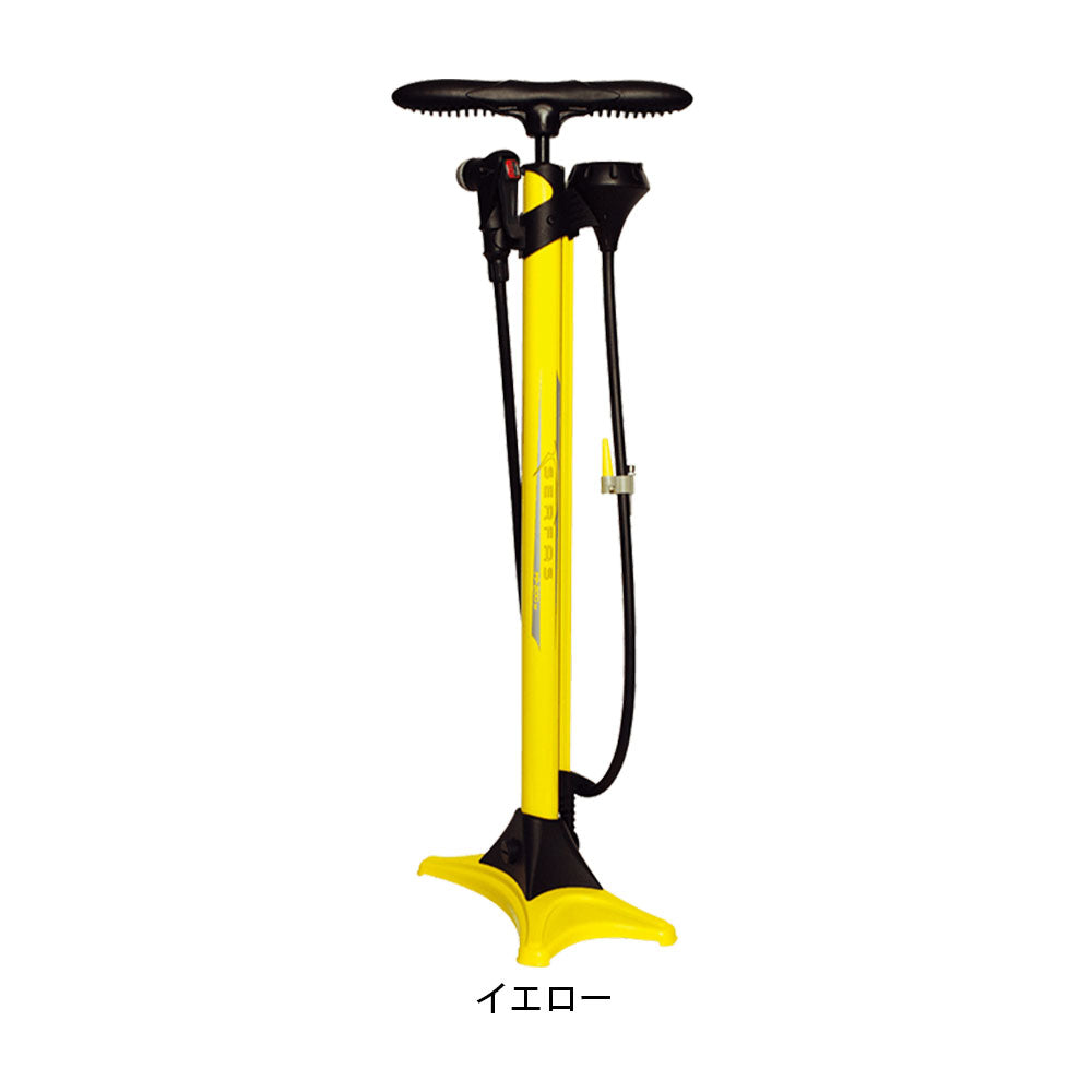 自転車 空気入れ Serfas サーファス フロアポンプ FP-200 (ゲージ付/160psi) 米/仏/英式対応