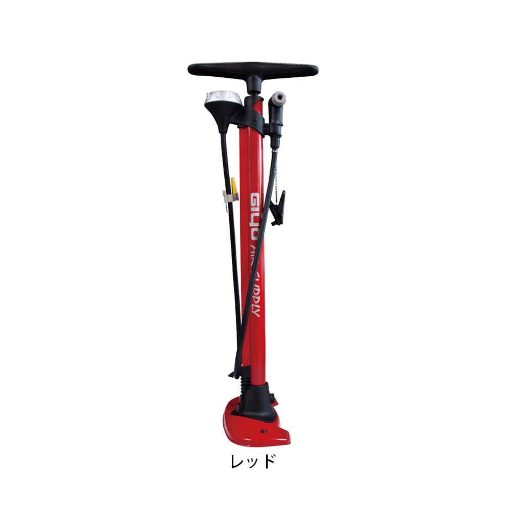 ジーヨ 自転車 空気入れ GIYO GF-54 米/仏/英式バルブ対応 エアゲージ付き