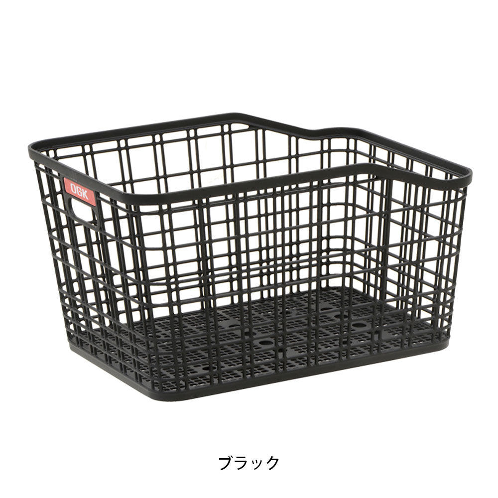 OGK 自転車 後バスケット 大容量うしろ用バスケット ブラック RB-052