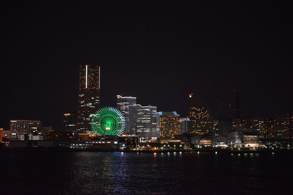 外は夜景