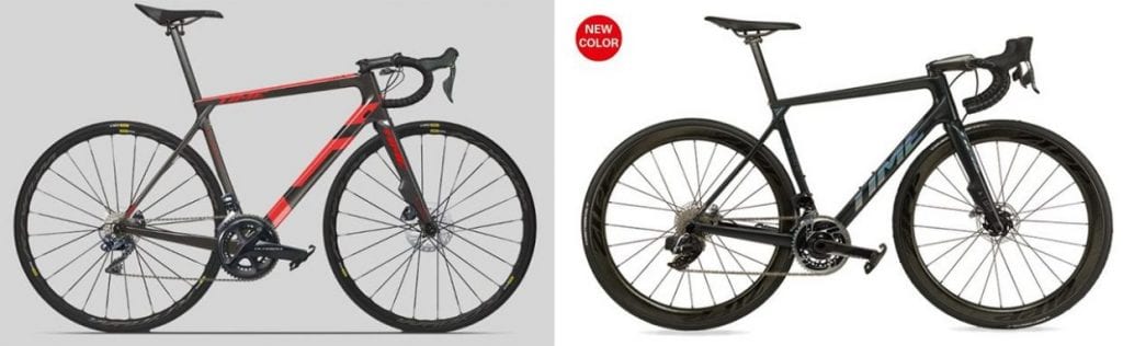 左)2019年モデル、右)2020年モデルのALPE D'HUEZ01。あなたはどちらが好み?