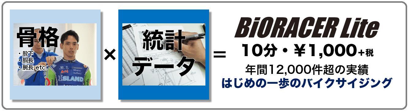 カンタンな身体計測で、適正な「サイズ」と「乗り出しのサドル高」を提案してもらえるらしい!