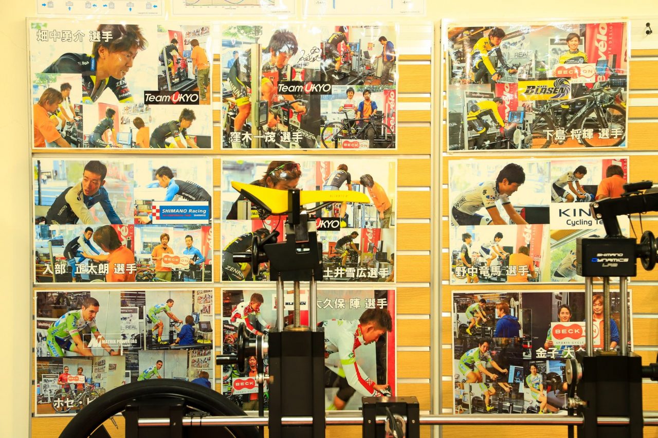 金森店長がこのシステムでフィッティングを行ったプロ選手の方々の写真が飾られていました。名選手ばかりです。