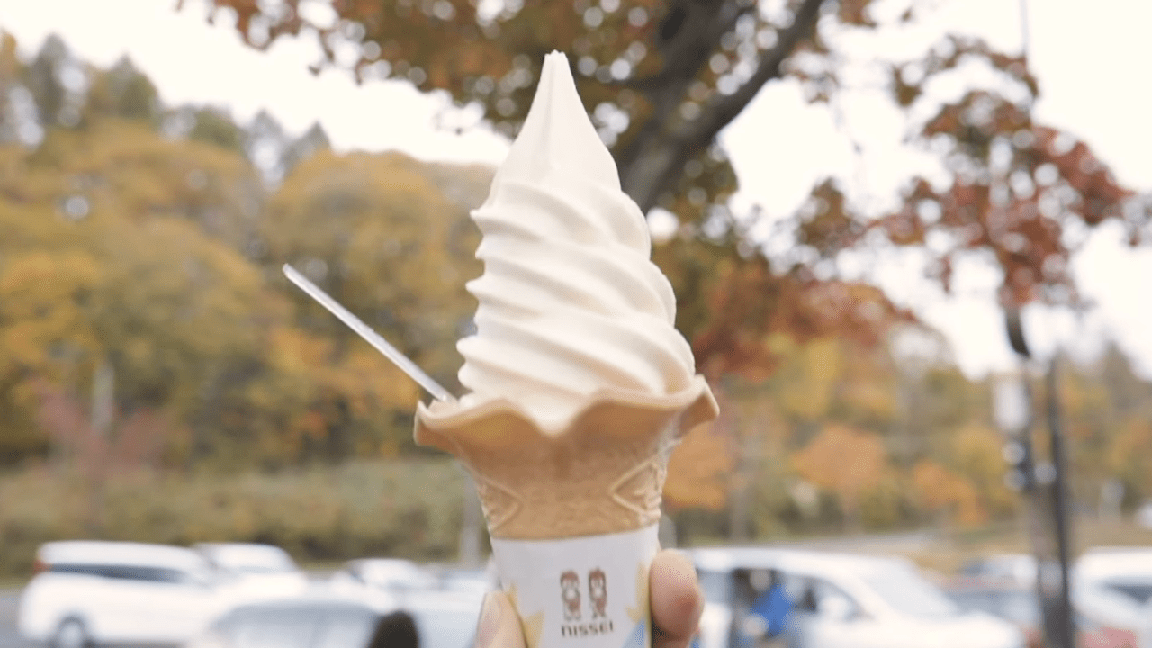 山塩ソフトクリーム。あまじょっぱさがクセになる