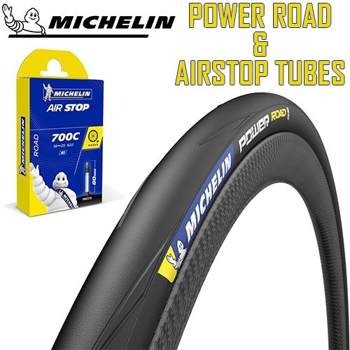 MICHELIN（ミシュラン）クリンチャー & チューブ 2本セット POWER ROAD / AIRSTOP