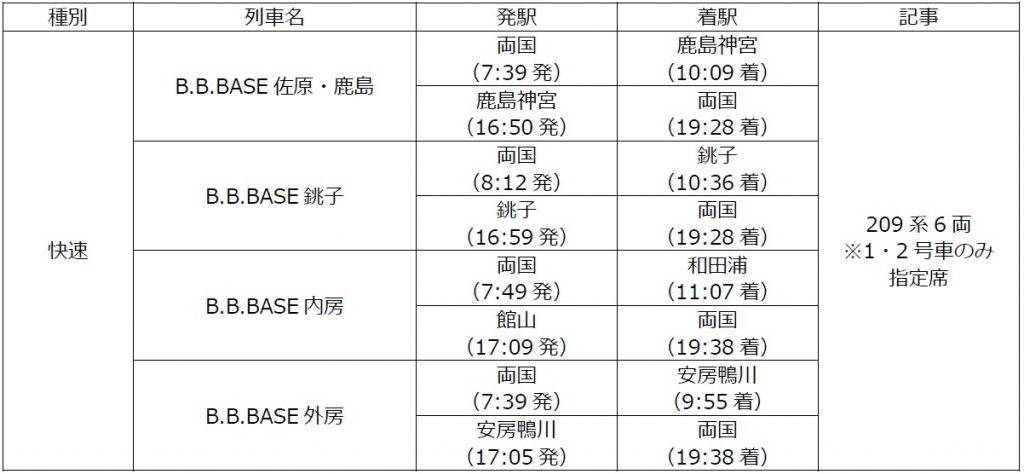 9月時刻表