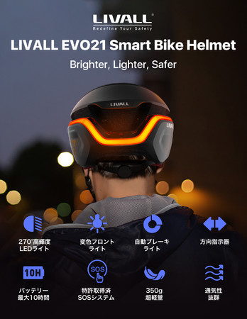 LIVALL(EVO21 Smart Helmet)の主な機能