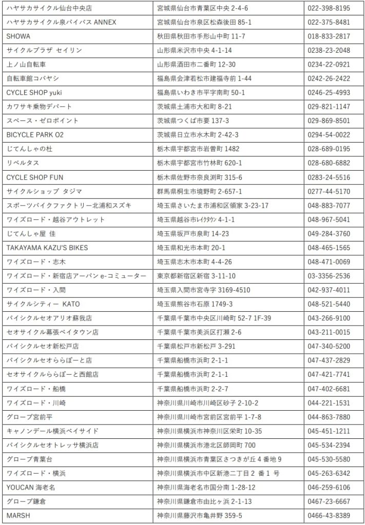 対象店舗一覧