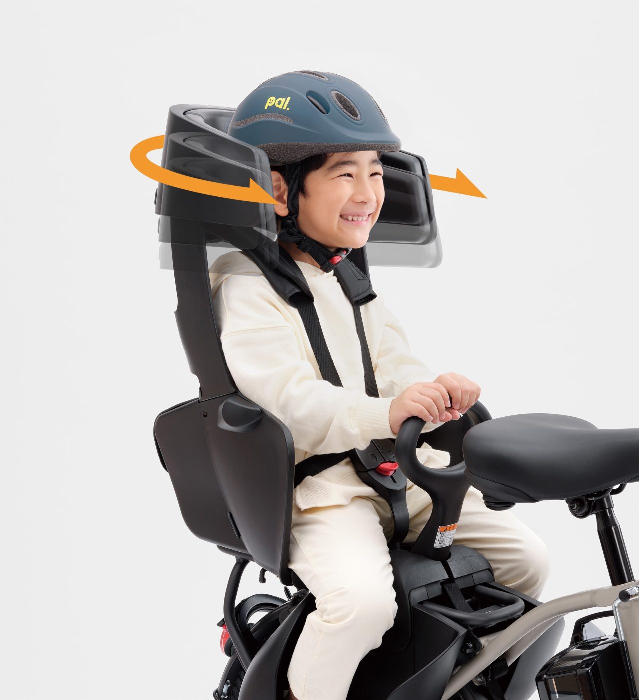 頭部を270°包み込むヘッドレスト