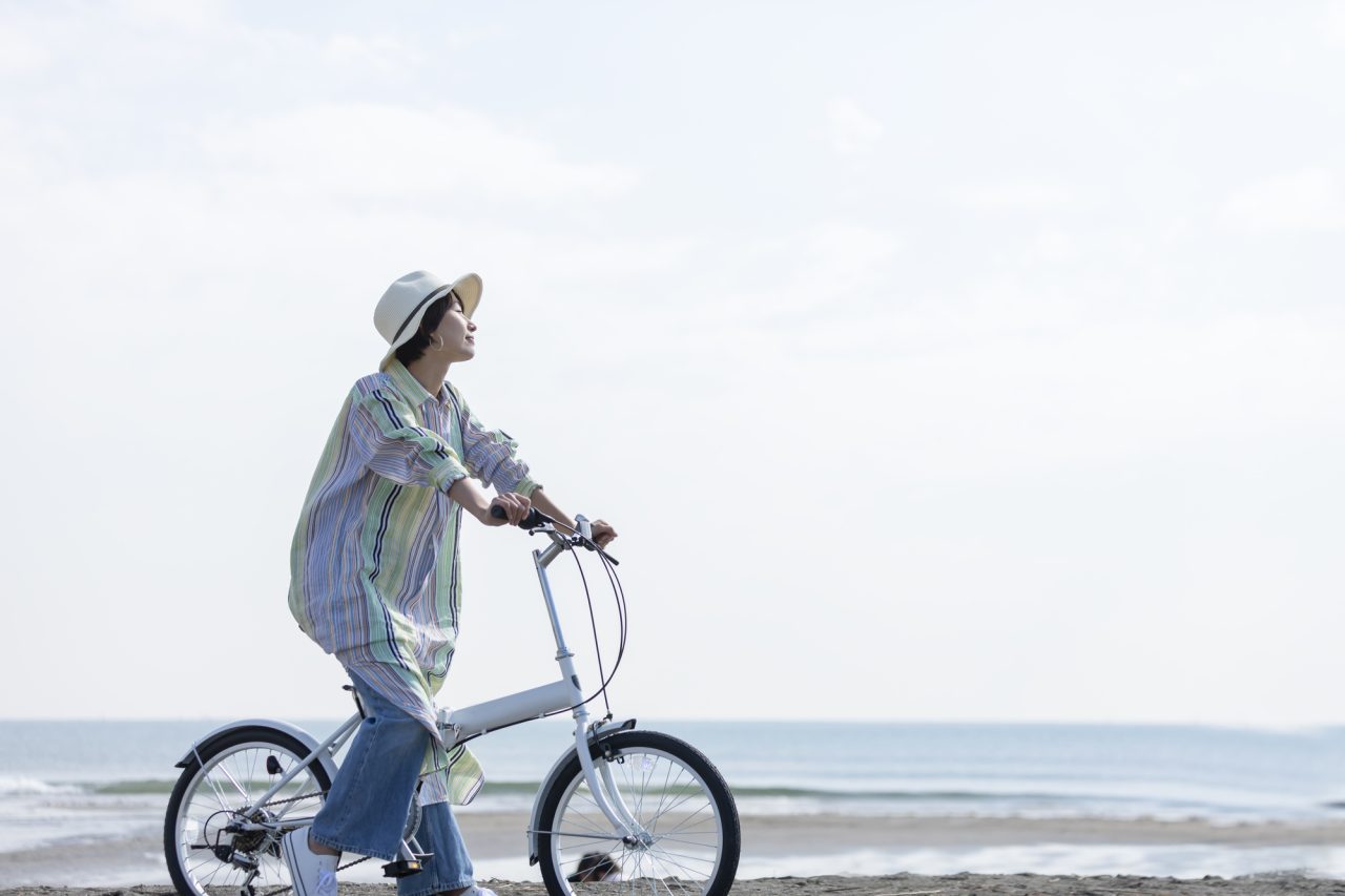 自転車の日焼け対策(帽子)