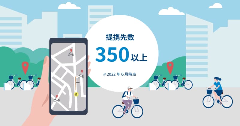 2022年6月時点でステーション用地提供パートナー数は350以上