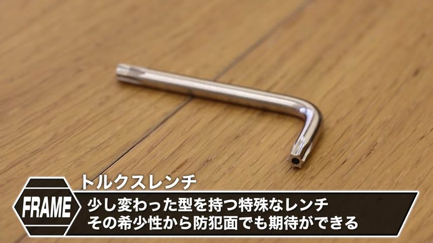 トルクスレンチが付属