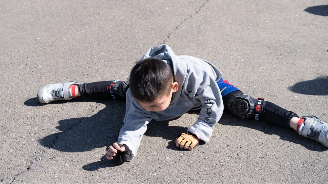 ストライダーの練習(柔軟運動)