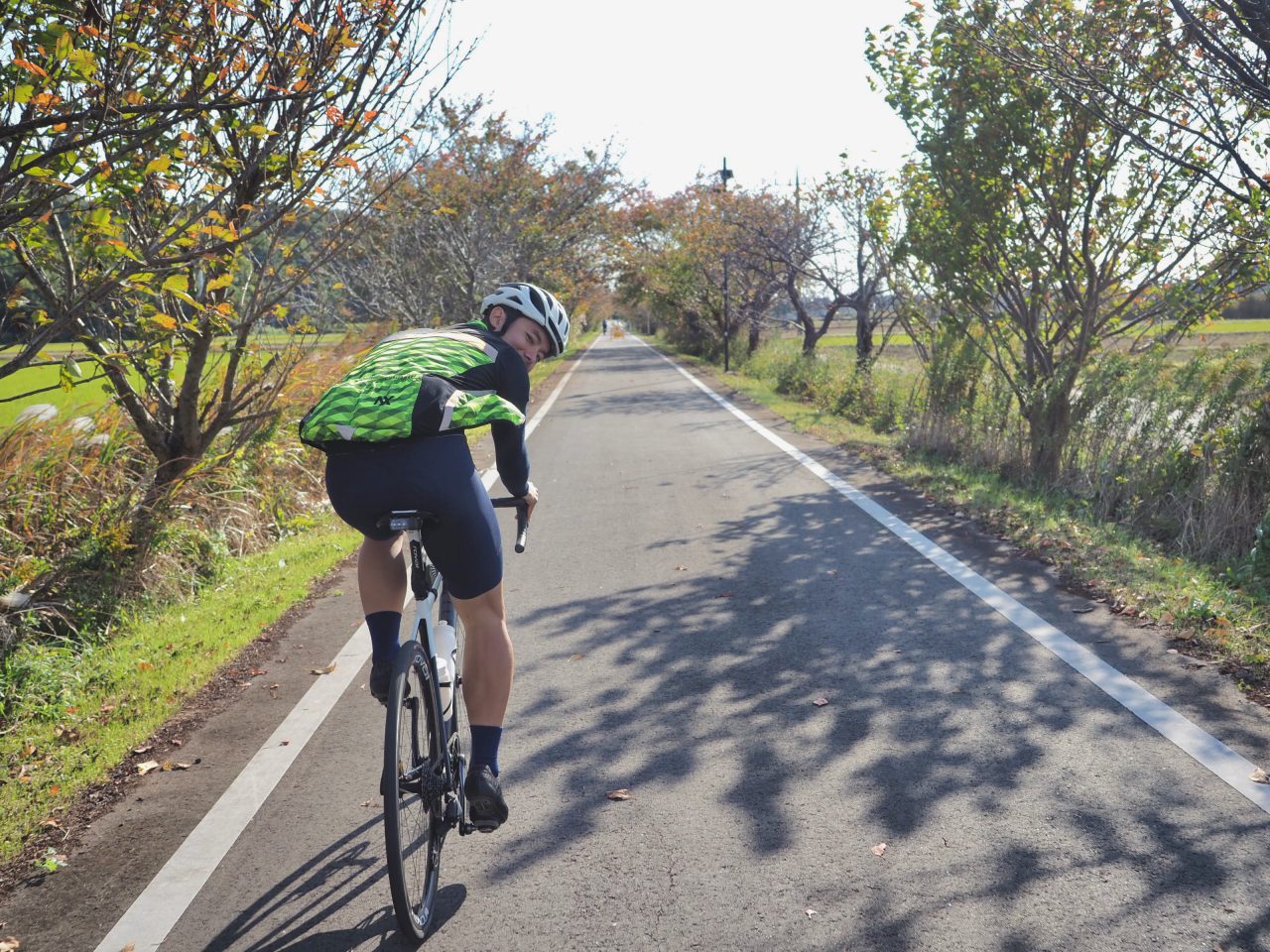 下山、暗くなる前にル・サイク土浦店まで戻ります。