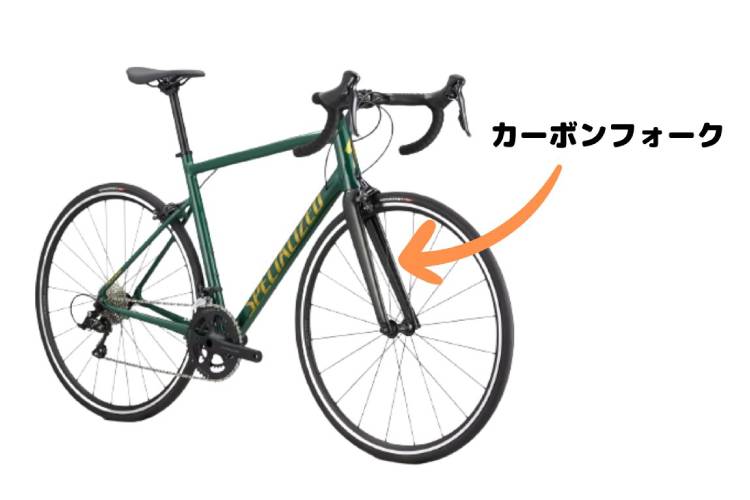 フォークをカーボンにすることで、軽量化と快適性の向上を達成しました。