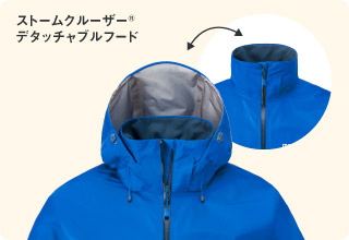 ジッパーでパーツを着脱できる