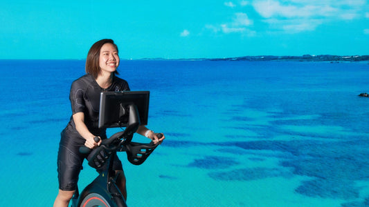 先進のEMSオンラインジム「SIXPAD HOME GYM」から“オンライン旅⾏”をテーマに実景映像を⽤いた、バイクトレーニングコンテンツ「CALM CYCLE for Retreat」が登場