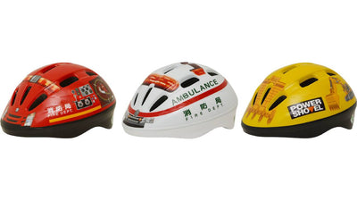 カナック企画が「消防車」「救急車」「ショベルカー」デザインの子供用ヘルメットを発売