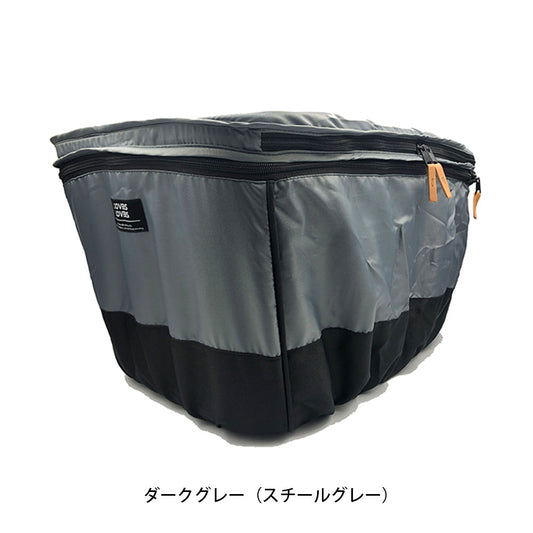 アサヒ 自転車カゴカバー COVERS LOVERS 後バスケットカバー 2段式 (大型対応) スチールグレー