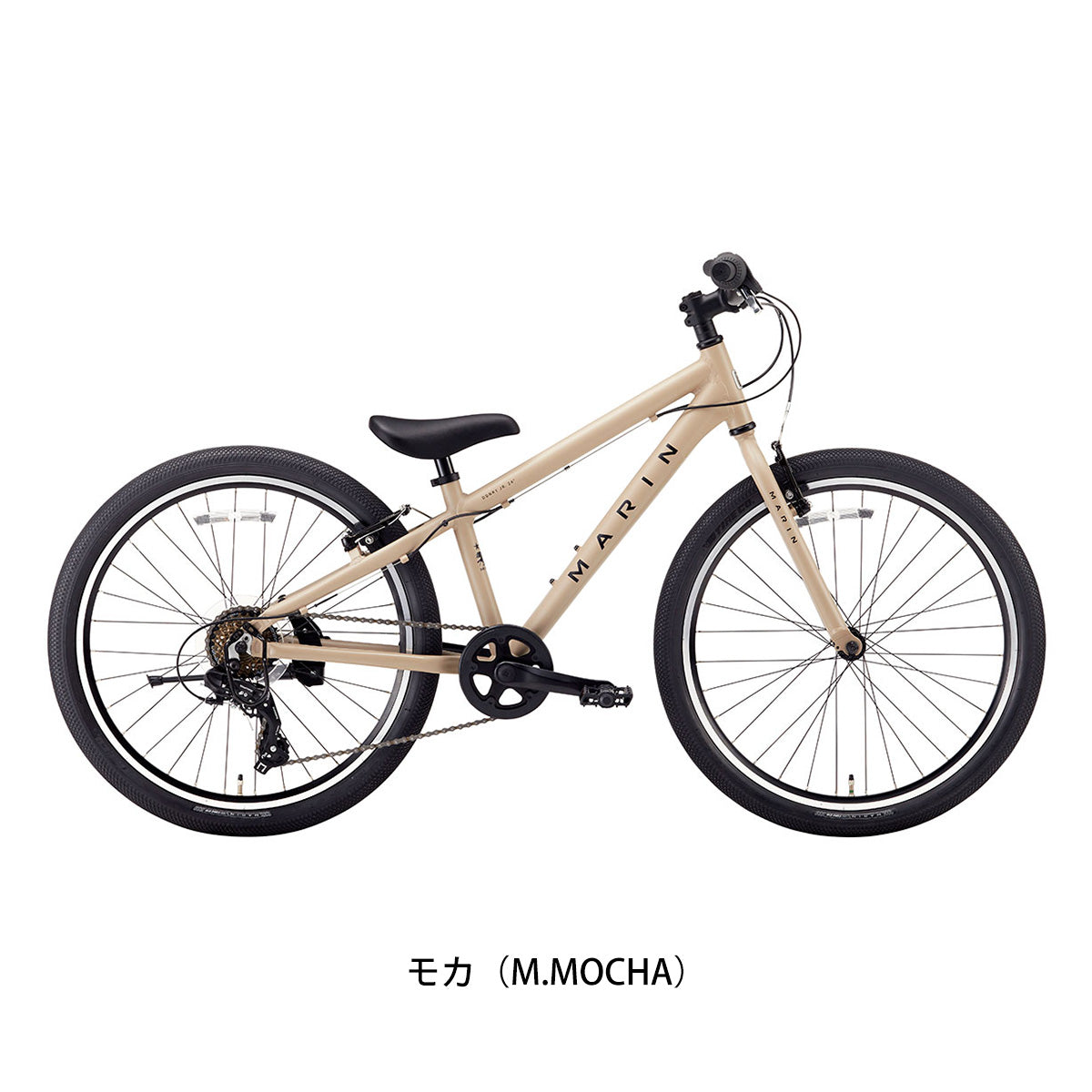 MARIN DONKY JR 24キッズサイクル ホワイト 前面バスケット付き マリン DONKY JR24 2024 子供自転車 24インチ 6段変速 [24 DONKY JR24