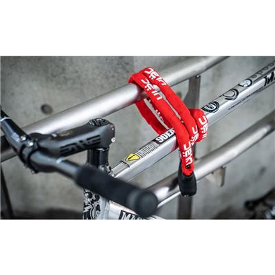ユーラック 自転車 ワイヤー錠 ULAC SUPREME モノチェーンロック レッド S5CXL