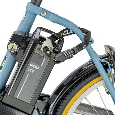 バッテリー盗難防止 鍵 カギ ジェイアンドシー 自転車 ワイヤー錠 J&C JC-082C