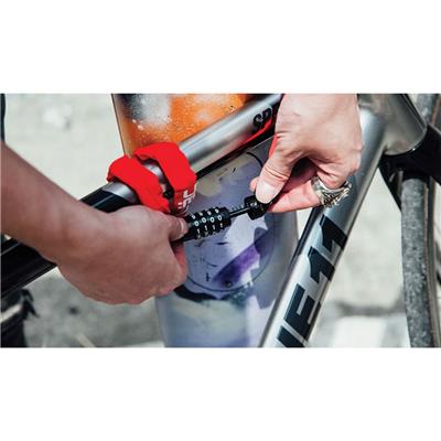 ユーラック 自転車 ワイヤー錠 ULAC 52番街 モノチェーンロック 52ND STREET レッド A800C-120