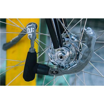 ユーラック 自転車 ワイヤー錠 ULAC SUPREME モノチェーンロック グレー S5CXL