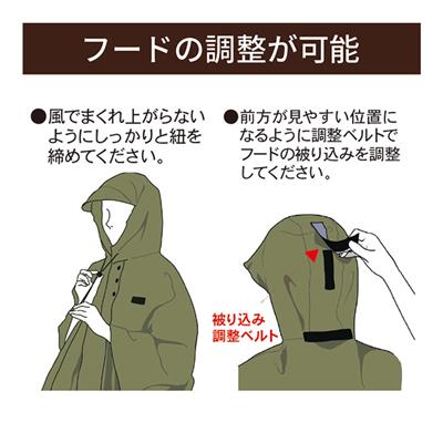 川住製作所 膝を雨から守るレインポンチョ 2026 [KW-910] NC202625