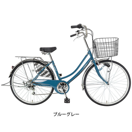 ママチャリ シティ 自転車 ディスイズ MM66HDR サイクルスポット 26インチ 6段変速 オートライト サイクルスポットオリジナル CS-ST266W-HDR BAA の自転車写真