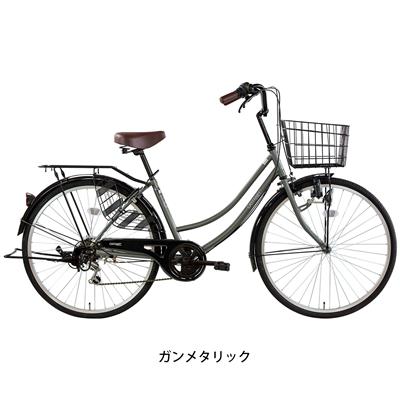 ママチャリ 自転車 カスタネット266 サイクルスポットオリジナル 6段変速 通勤通学におすすめママチャリ FJ-B266W-11B