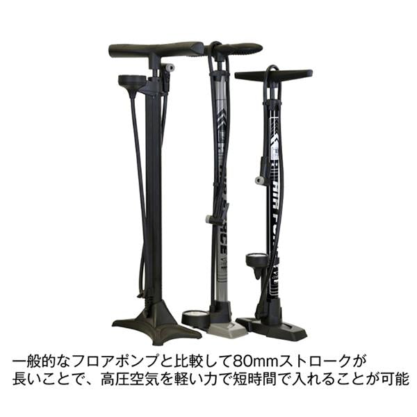 自転車 空気入れ Serfas サーファス フロアポンプ FP-200 AF-T2 (足元大型ゲージ付/160psi) 米/仏/英式対応