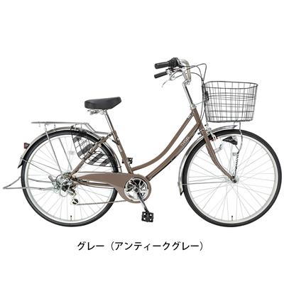 ママチャリ シティ 自転車 ディスイズ MM66HDR サイクルスポット 26インチ 6段変速 オートライト サイクルスポットオリジナル CS-ST266W-HDR BAA