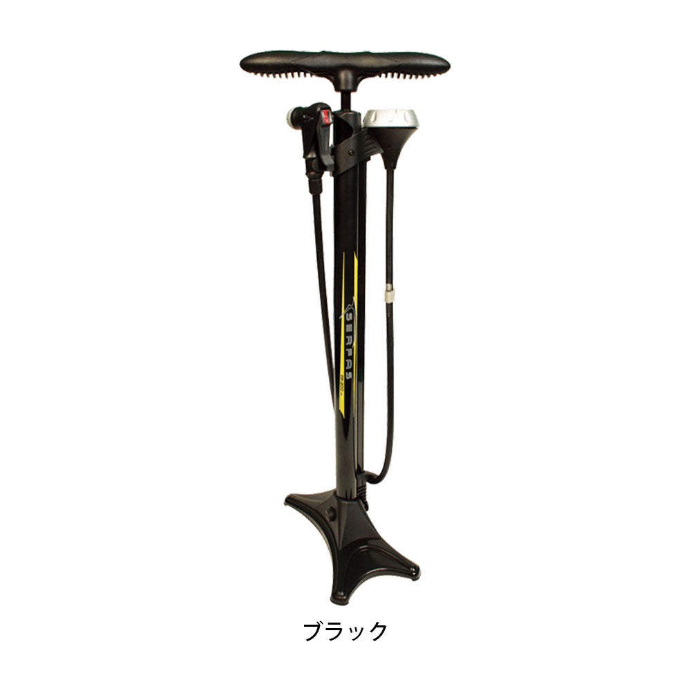 自転車 空気入れ Serfas サーファス フロアポンプ FP-200 (ゲージ付/160psi) 米/仏/英式対応